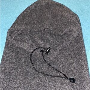 Hood hat dickie balaclava scoodi scarf adjustable gray fleece unisex size OSFA